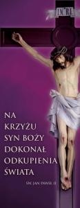 Baner na Wielki Post "Na krzyżu Syn Boży."