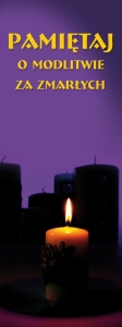 Baner na Wszystkich Świętych "Pamiętaj o modlitwie."