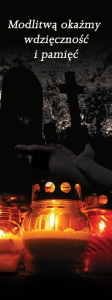 Baner na Wszystkich Świętych "Modlitwą okażmy."