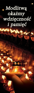 Baner na Wszystkich Świętych "Modlitwą okażmy."