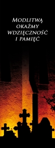 Baner na Wszystkich Świętych "Modlitwą okażmy."