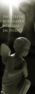 Baner na Wszystkich Świętych "Światłość wiekuista."