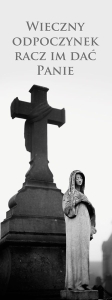 Baner na Wszystkich Świętych "Wieczny odpoczynek."
