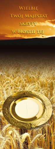 440adf9622d537ebd84559909e650424 Baner na Boże Ciało "Wielbię twój majestat skryty"
