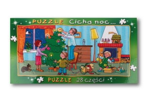 Puzzle Boże Narodzenie duże - zielone