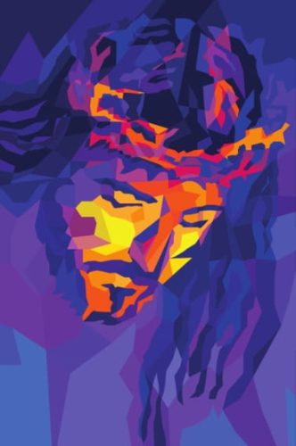 Wyklejanka - 50 x 40 cm - Jezus w koronie cierniowej - Diamentowa Mozaika - DIY - JS J50759 - Dewocjonalia P.H. Jakóbczak - Katolicki sklep liturgiczny i hurtownia