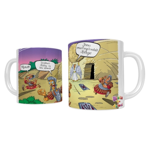 Kubek religijny Jezus zmartwychwstał! - UR ACH305 - Dewocjonalia P.H. Jakóbczak - Katolicki sklep liturgiczny i hurtownia