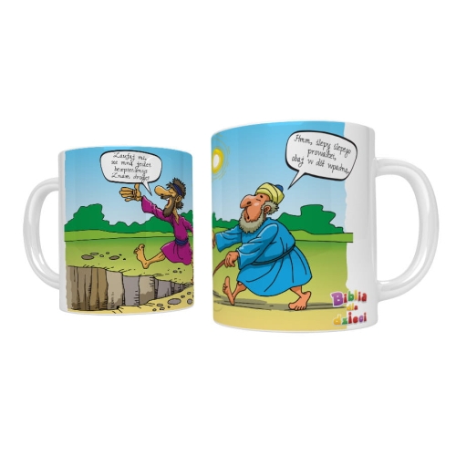 Kubek religijny Prowadzi ślepy ślepego - UR ACH310 - Dewocjonalia P.H. Jakóbczak - Katolicki sklep liturgiczny i hurtownia