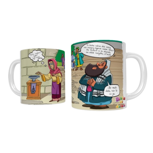 Kubek religijny Wdowi grosz - UR ACH316 - Dewocjonalia P.H. Jakóbczak - Katolicki sklep liturgiczny i hurtownia