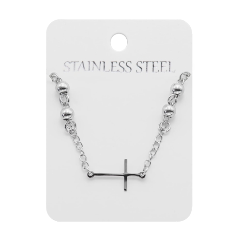 Naszyjnik - różaniec - Stainless Steel - JS NS086 - Dewocjonalia P.H. Jakóbczak - Katolicki sklep liturgiczny i hurtownia