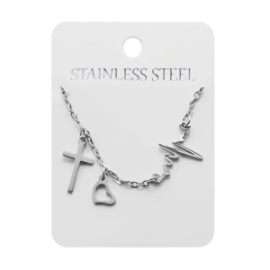 Naszyjnik - wiara - nadzieja - miłość - Stainless Steel