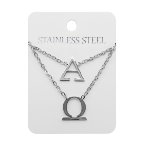 Naszyjnik - alfa - omega - Stainless Steel
