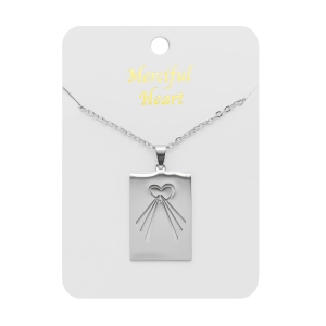 Naszyjnik - Serce Jezusa - Jezus Miłosierny - Merciful Heart