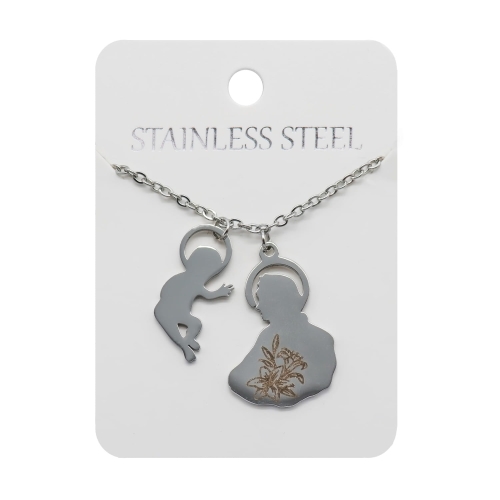 Naszyjnik - św. Antoni - Dzieciątko Jezus - Stainless Steel - JS NS105 - Dewocjonalia P.H. Jakóbczak - Katolicki sklep liturgiczny i hurtownia