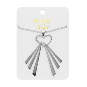 Naszyjnik - Serce Jezusa - Jezus Miłosierny - Merciful Heart