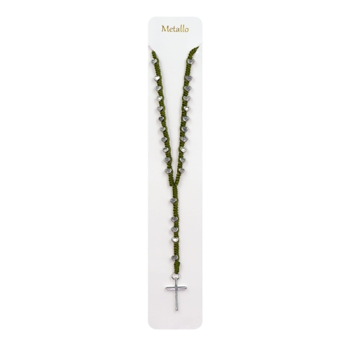 Naszyjnik - różaniec - serca - sznurek - Metallo - mix kolorów - JS R1339 - Dewocjonalia P.H. Jakóbczak - Katolicki sklep liturgiczny i hurtownia