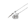 Naszyjnik - miecz -  św. Michał Archanioł - Quis ut Deus - tarcza - Stainless Steel - JS NS106 - Dewocjonalia P.H. Jakóbczak - Katolicki sklep liturgiczny i hurtownia
