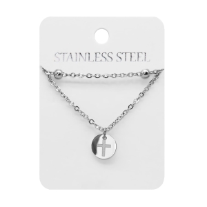 Naszyjnik - celebrytka - krzyżyk - Stainless Steel