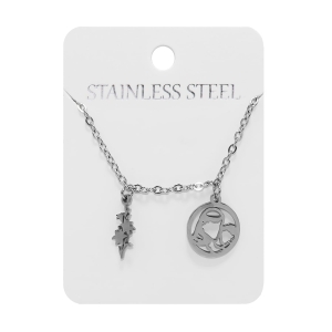 Naszyjnik - św. Antoni - Dzieciątko Jezus - lilia - Stainless Steel