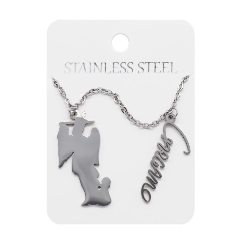 Naszyjnik - św. Michał Archanioł - objawienia -  Gargano - Stainless Steel - JS NS108 - Dewocjonalia P.H. Jakóbczak - Katolicki sklep liturgiczny i hurtownia