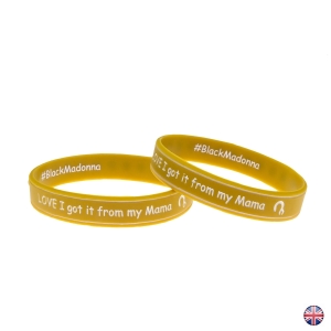 Bransoletka silikonowa - dziesiątek różańca - LOVE, I GOT IT FROM MY MAMA - Black Madonna - mix kolorów
