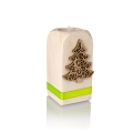 Świecznik - choinka - drewno - ozdobna zielona wstążka - JS CH032-0 - Dewocjonalia P.H. Jakóbczak - Katolicki sklep liturgiczny i hurtownia