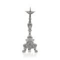 Lichtarz - mosiądz - nikiel - 30 cm - JS P142N - Dewocjonalia P.H. Jakóbczak - Katolicki sklep liturgiczny i hurtownia