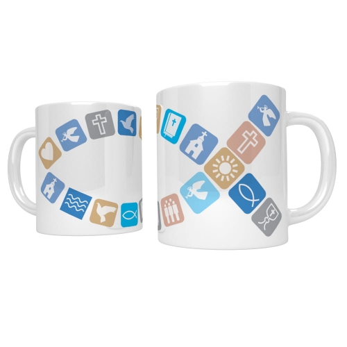 7005 Kubek chrześcijański z rybką