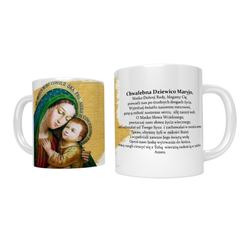 Kubek chrześcijański Matka Boża Dobrej Rady - UR ACH418 - Dewocjonalia P.H. Jakóbczak - Katolicki sklep liturgiczny i hurtownia