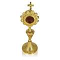 Relikwiarz - mosiądz - 18 cm - JS MN-1019 - Dewocjonalia P.H. Jakóbczak - Katolicki sklep liturgiczny i hurtownia