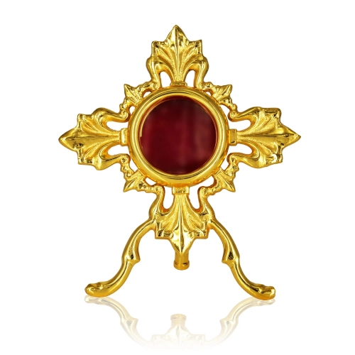 Relikwiarz - 12 cm - mosiądz - JS HMCREL6 - Dewocjonalia P.H. Jakóbczak - Katolicki sklep liturgiczny i hurtownia