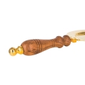 Patena - mosiądz - drewniana rączka - pozłacana - 14,5 cm - JS P-1011GP - Dewocjonalia P.H. Jakóbczak - Katolicki sklep liturgiczny i hurtownia