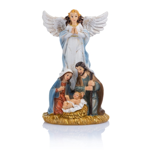 Figurka - Święta Rodzina - anioł - 11 cm - Classic - JS HY72214-1A - Dewocjonalia P.H. Jakóbczak - Katolicki sklep liturgiczny i hurtownia