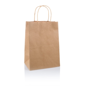 Torba papierowa z uchwytem - 21 x 14 x 30 cm - 100 szt.