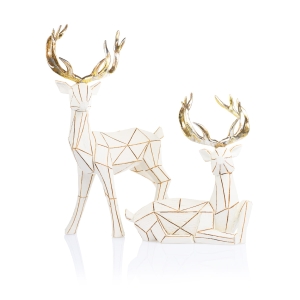 Figurki - renifery - set - Decorato