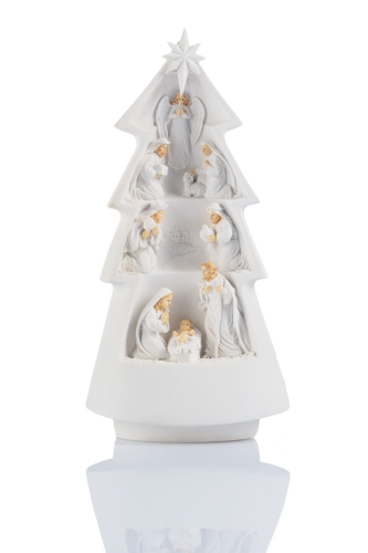 Szopka bożonarodzeniowa - choinka - świecąca - Bianco - JS KWA16144 - Dewocjonalia P.H. Jakóbczak - Katolicki sklep liturgiczny i hurtownia