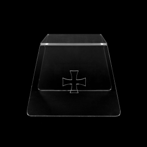 Tron z pleksi, duży z krzyżem