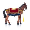 Figura do szopki bożonarodzeniowej - koń Hieronim - ozdobny czaprak - 35 cm - Grande - JS ZY22098-15C - Dewocjonalia P.H. Jakóbczak - Katolicki sklep liturgiczny i hurtownia
