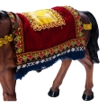 Figura do szopki bożonarodzeniowej - koń Hieronim - ozdobny czaprak - 35 cm - Grande - JS ZY22098-15C - Dewocjonalia P.H. Jakóbczak - Katolicki sklep liturgiczny i hurtownia