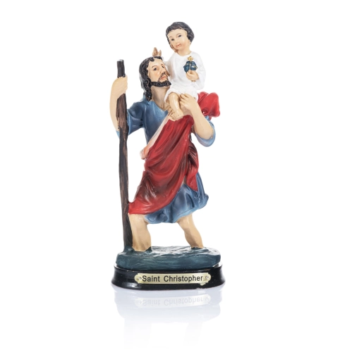 Figurka - św. Krzysztof - 13 cm - JS ZY15059-5N - Dewocjonalia P.H. Jakóbczak - Katolicki sklep liturgiczny i hurtownia