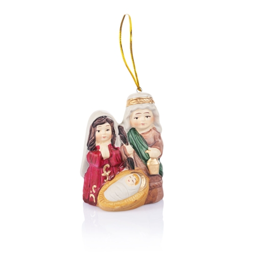 Szopka bożonarodzeniowa - Święta Rodzina - zawieszka - 8 cm - Ceramico - JS FP16067 - Dewocjonalia P.H. Jakóbczak - Katolicki sklep liturgiczny i hurtownia