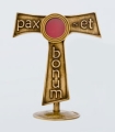 Relikwiarz Tau - srebrzony patynowany - KON 0618 - Dewocjonalia P.H. Jakóbczak - Katolicki sklep liturgiczny i hurtownia