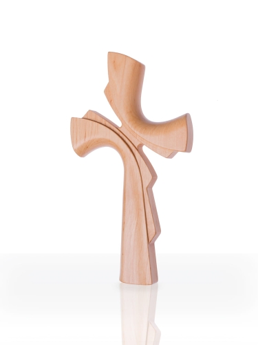 Krzyż z drewna bukowego nowoczesny - LSA C05 - Dewocjonalia P.H. Jakóbczak - Katolicki sklep liturgiczny i hurtownia