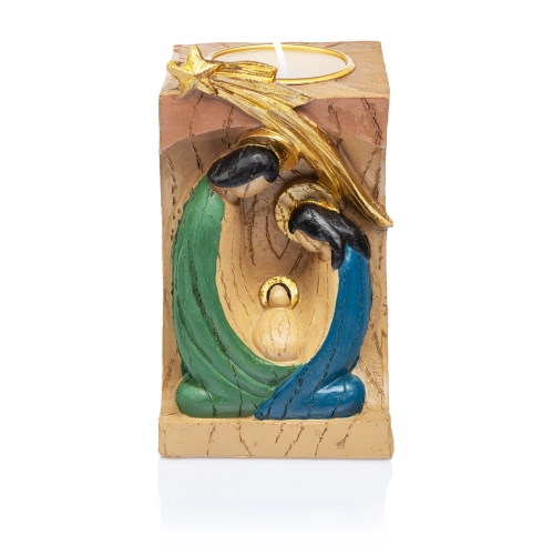 Świecznik - szopka bożonarodzeniowa - Święta Rodzina - 12 cm - Classic - JS JS93517A - Dewocjonalia P.H. Jakóbczak - Katolicki sklep liturgiczny i hurtownia