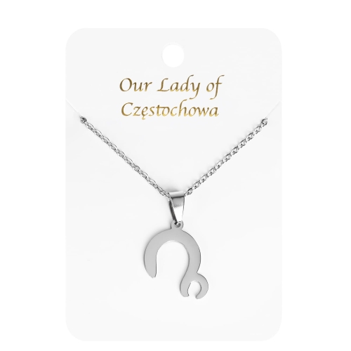 Naszyjnik - Matka Boża Częstochowska - Stainless steel - JS NS064 - Dewocjonalia P.H. Jakóbczak - Katolicki sklep liturgiczny i hurtownia