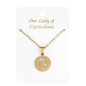 Naszyjnik - Matka Boża Częstochowska - Stainless steel