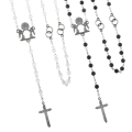 Różańce ślubne - komplet - 6 mm - kamień naturalny - pudełko flokowane - JS WRS02 - Dewocjonalia P.H. Jakóbczak - Katolicki sklep liturgiczny i hurtownia