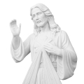 Figura - marmur - Jezus Miłosierny - 160 cm - JS MS08-160 - Dewocjonalia P.H. Jakóbczak - Katolicki sklep liturgiczny i hurtownia