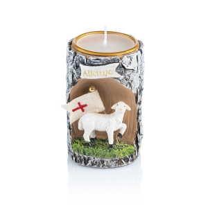 Świecznik - baranek wielkanocny - 13 cm - Wielkanoc