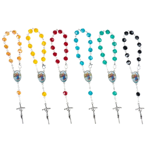 Dziesiątek różańca - zapinana - 8 mm - św. Krzysztof - R745 - JS R745-0 - Dewocjonalia P.H. Jakóbczak - Katolicki sklep liturgiczny i hurtownia